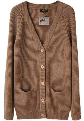 Long Camel Cardigan