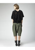 Cross-Front Cropped Pant
