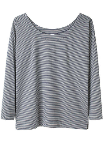 Striped Boatneck Pullover