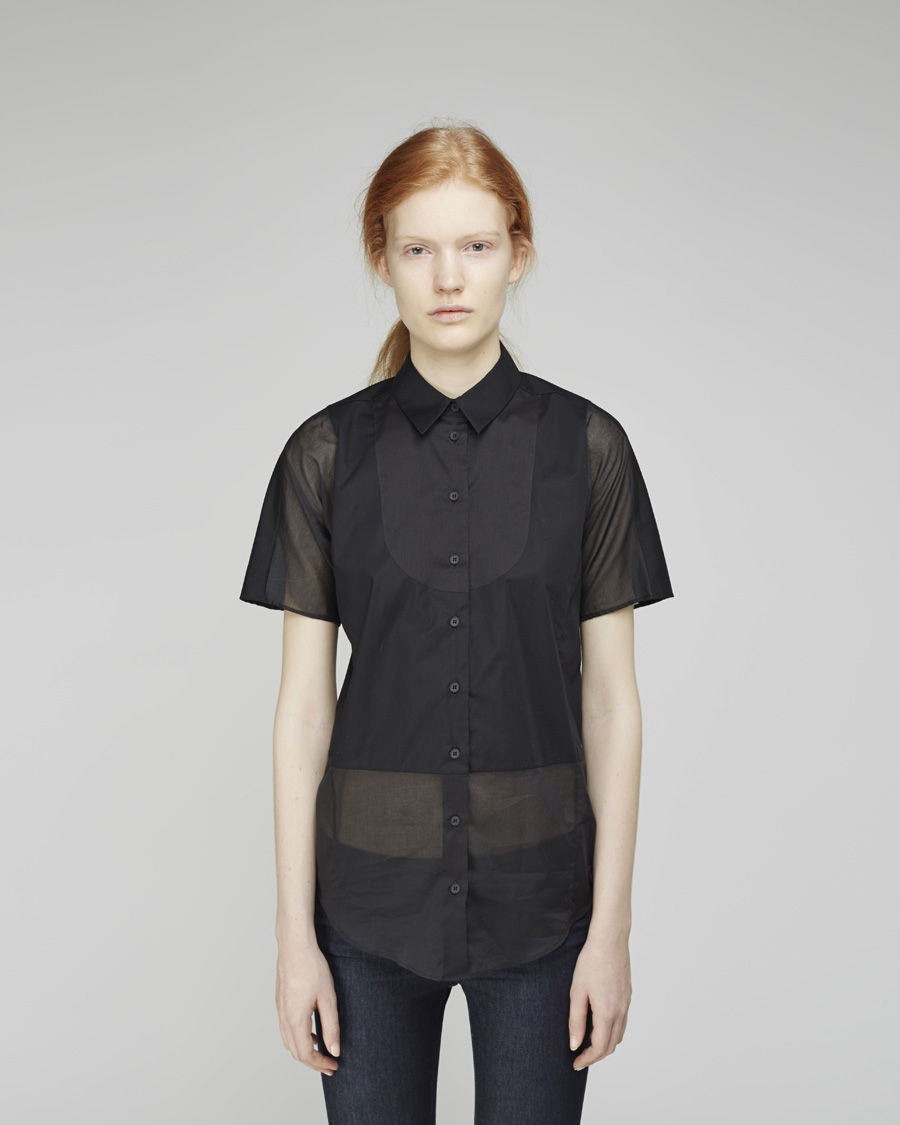 MM6 - MM6 シアーオーバーレイトップス MM6 Maison Margiela レイヤード シアートップ | ブラック