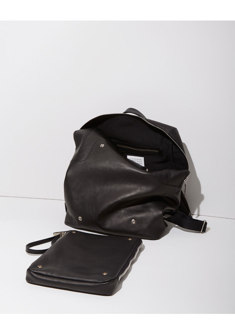 black leather slouch backpack Slouch Leather Backpack – La Garçonne