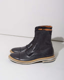 Brushed Effect Combat Boot