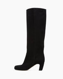 Tall Curved-Heel Boot