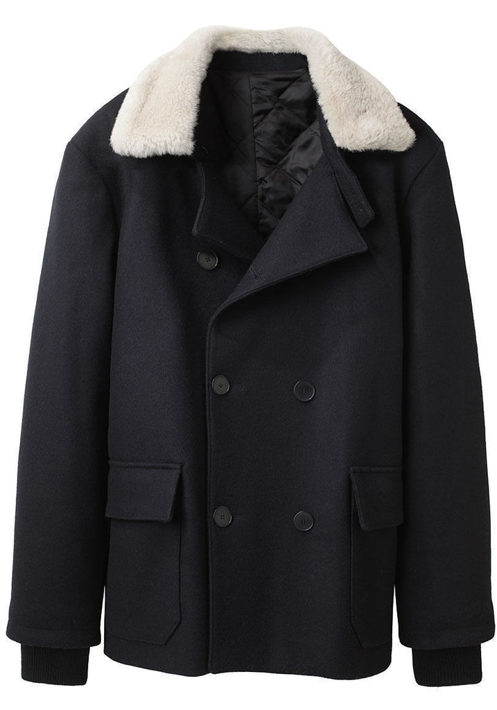 Fleece Collar Coat
