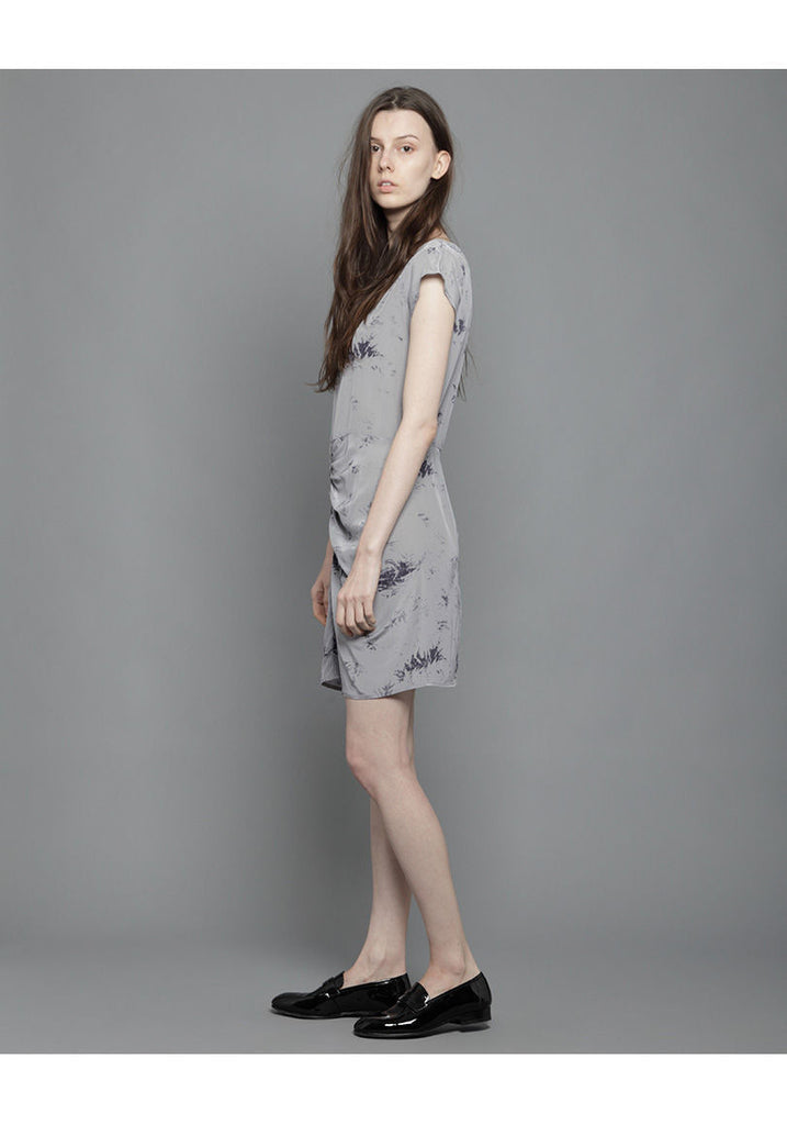Button Front Ruched Dress
