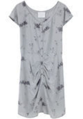 Button Front Ruched Dress