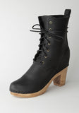 Lace-Up High Heel Boot