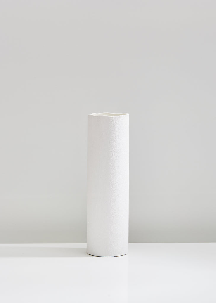 Tall Recycled Paper Torn Edge Vase