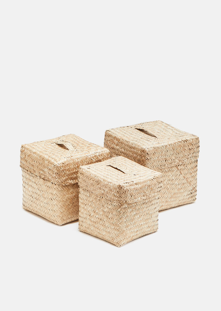Woven Seagrass Square Boxes