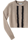 Cropped Cable Pullover