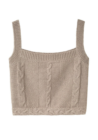 Cropped Cable Tank