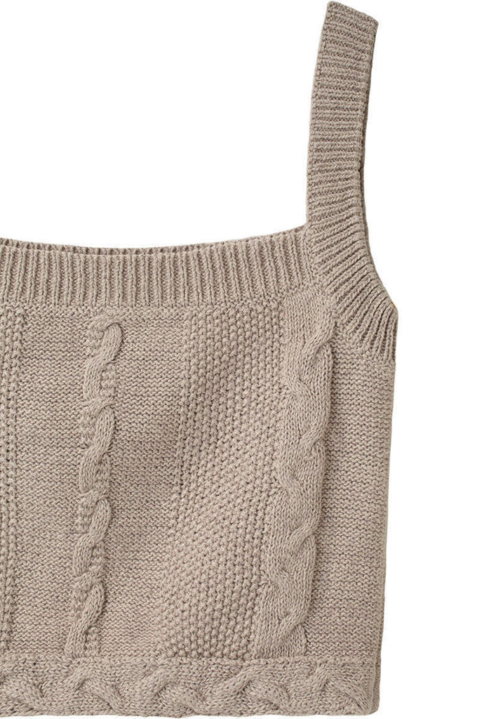 Cropped Cable Tank