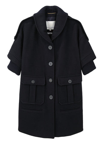 Shawl Collar Dolman Coat