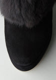 Wedge Fur Cuff Boot