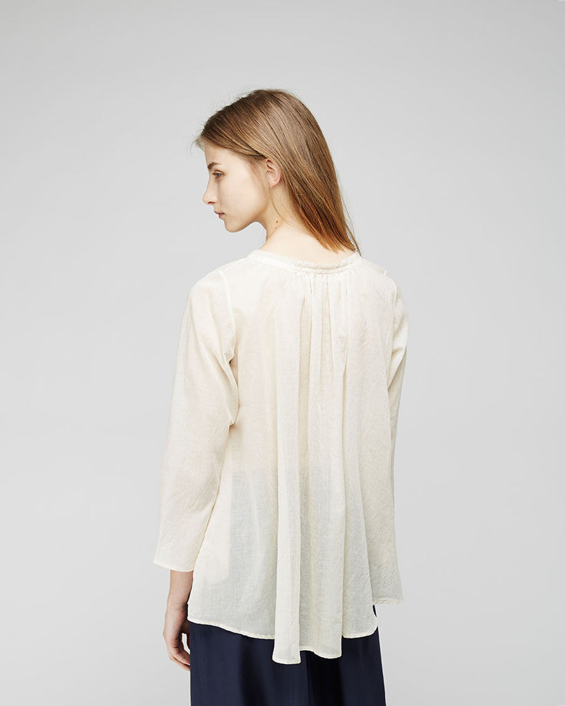 Ruched Gauze Blouse