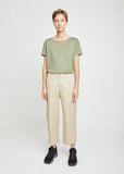 Relaxed Cotton Cropped Trousers