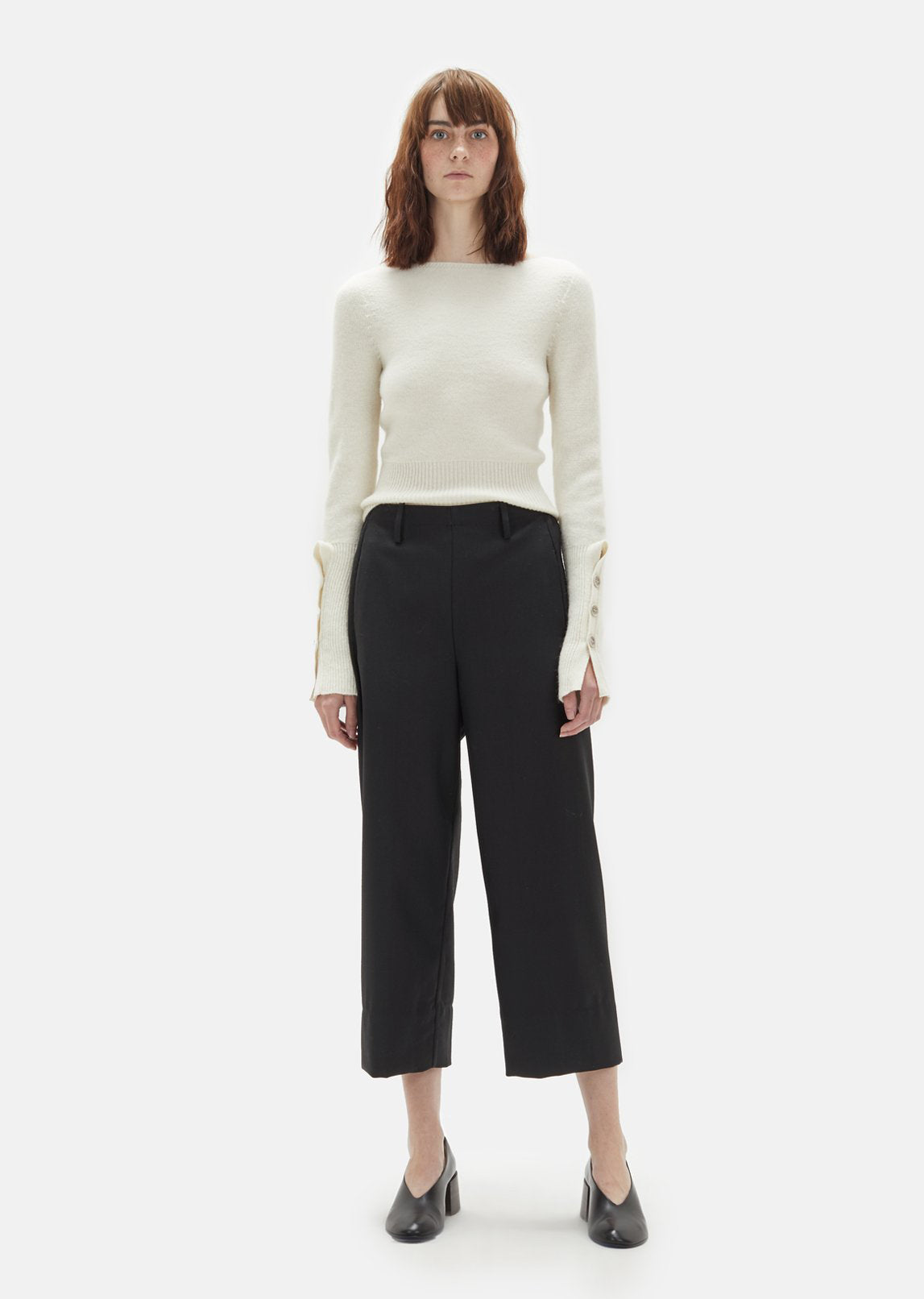 Wool Serge Cropped Pants by Lemaire- La Garçonne