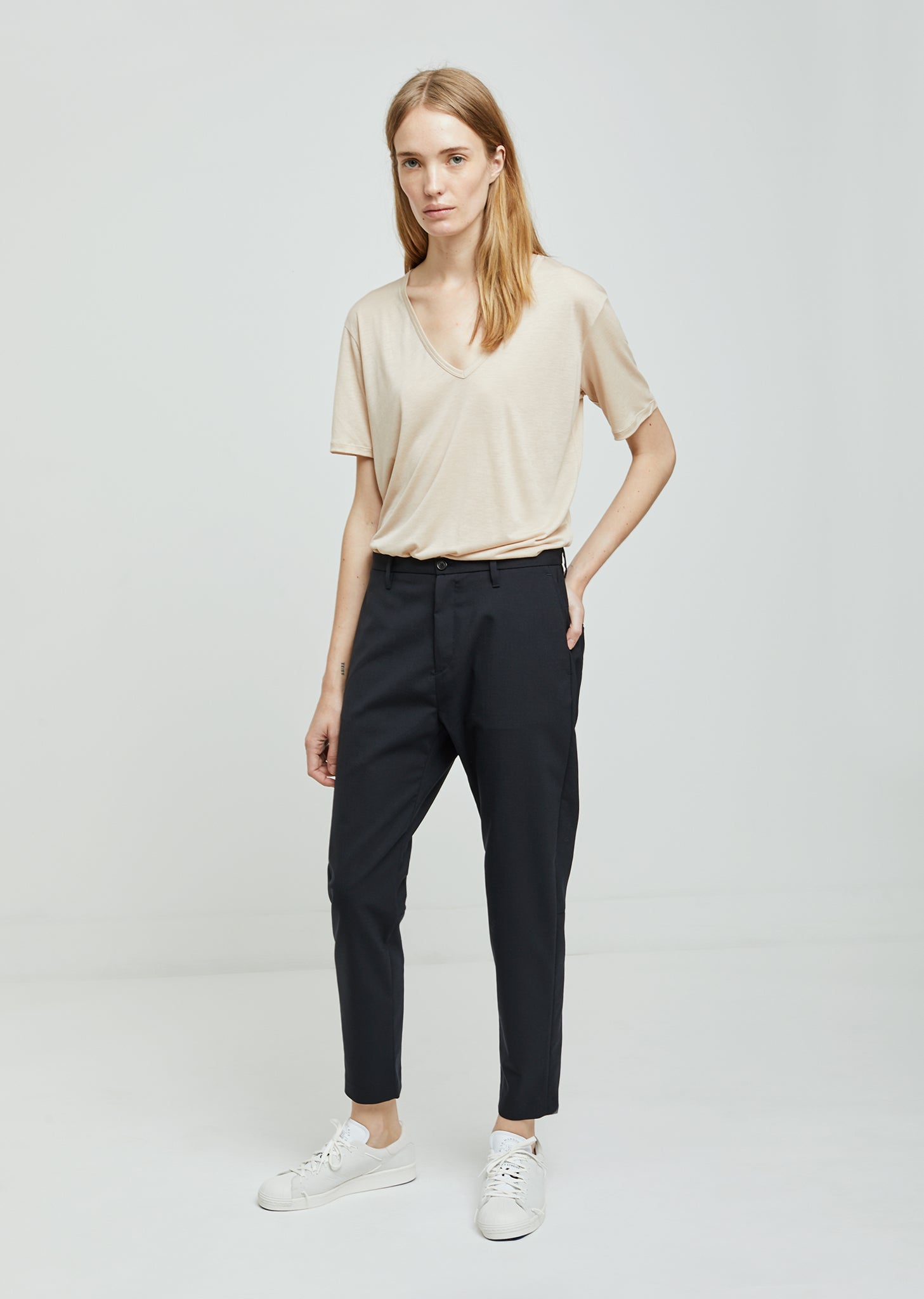 HOPE Blue Criss Trousers | MILANSTYLE.COM
