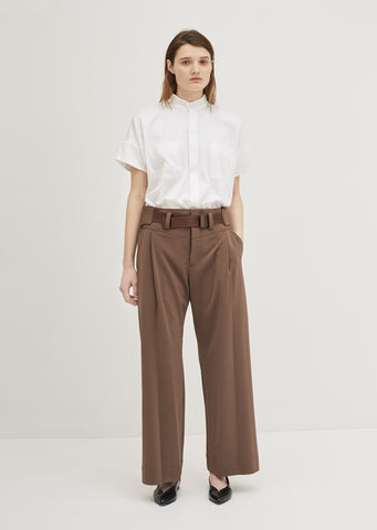 Overlap Bottoms Solid Pants