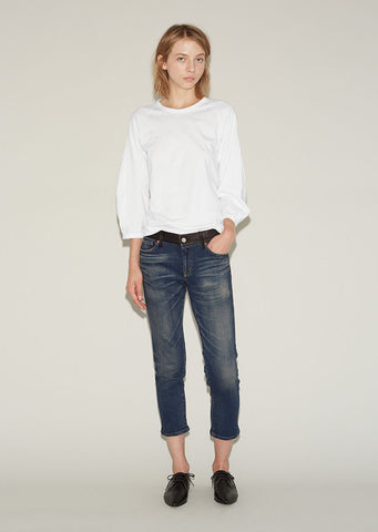 Leather Waist Denim