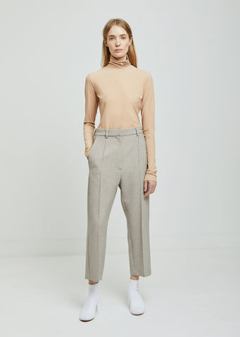 Bonded Jersey Check Trousers