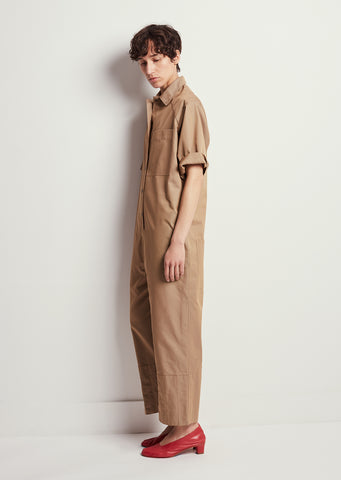 Odete Summer Trench Cotton Jumpsuit by Nehera- La Garçonne