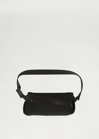 Bias Pleats Waist Bag Black La Garconne