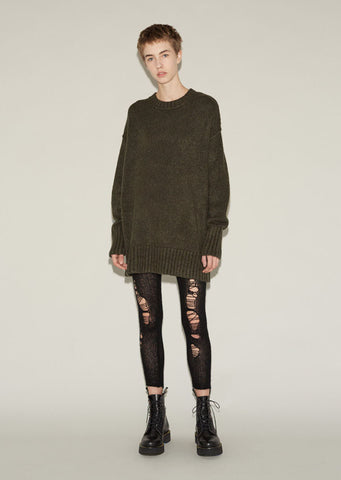 Ripped Cashmere Leggings