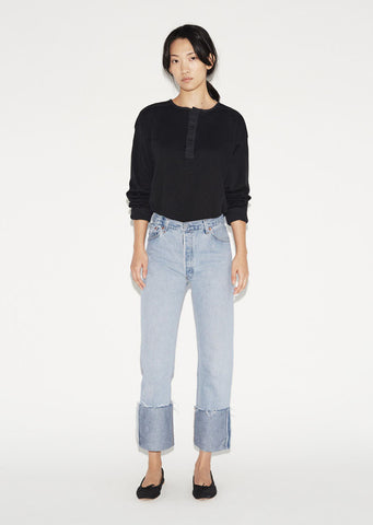 High Rise Cuffed Jean