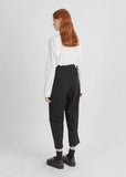 Wool Dropped Tuck Pant