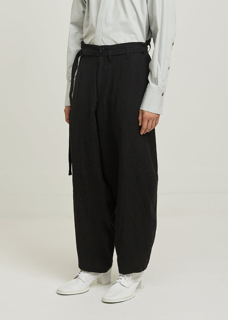 Sulfurated Belted Linen Pant