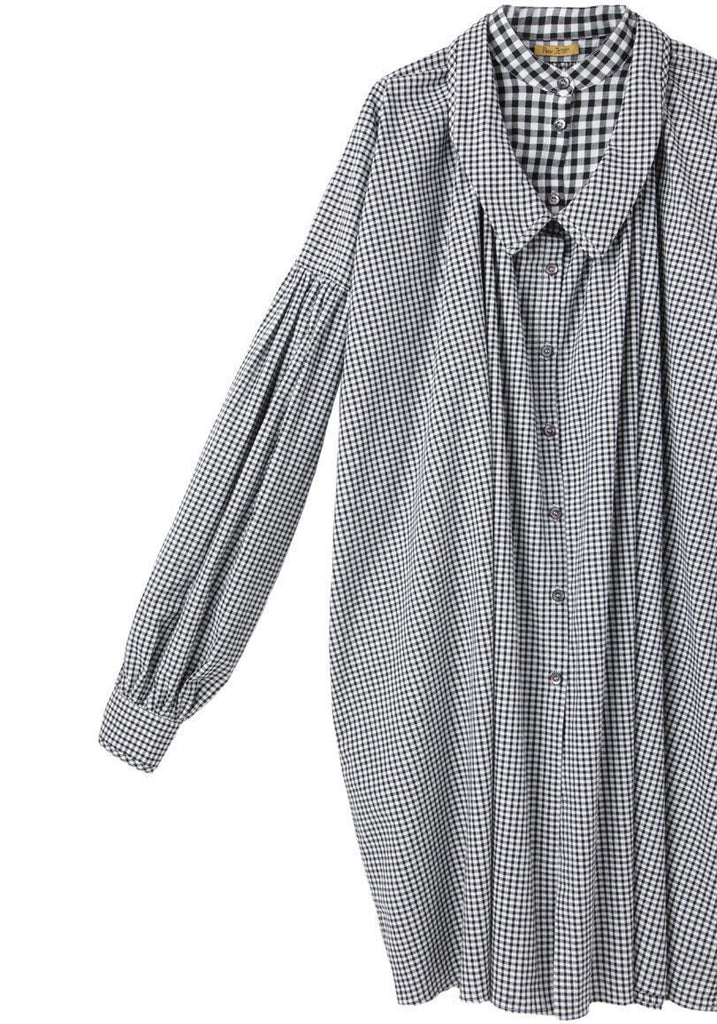 Double Collar Gingham Smock