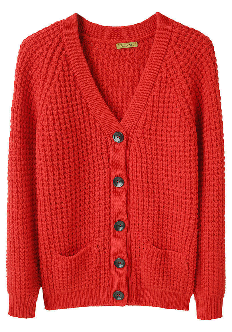 トップス Drumohr WAFFLE KNIT CARDIGAN Wells Waffle Knit Button Cardigan - Heather Mocha / 12-18M