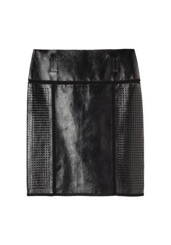Crochet Leather Skirt