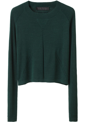 Cropped Fine Gauge Pullover