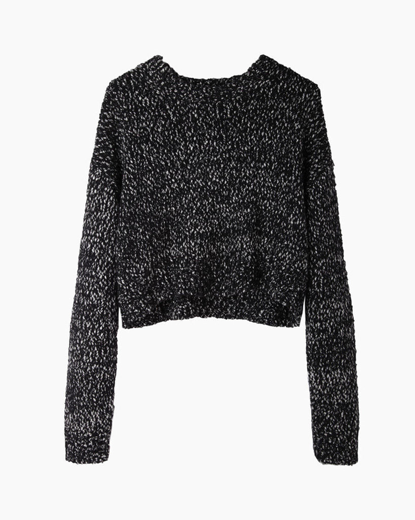 Cropped Marled Knit