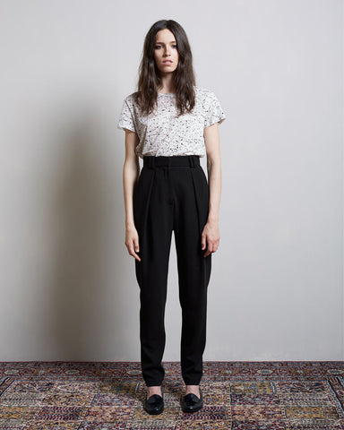 High-Waisted Wool Pant
