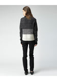 Mixed Knit Colorblocked Pullover
