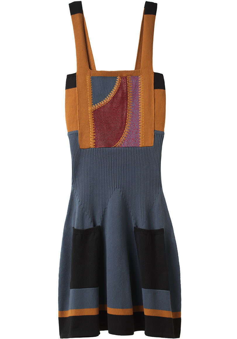 Patchwork Knit Dress La Garonne Patchwork Knit Dress La Garonne