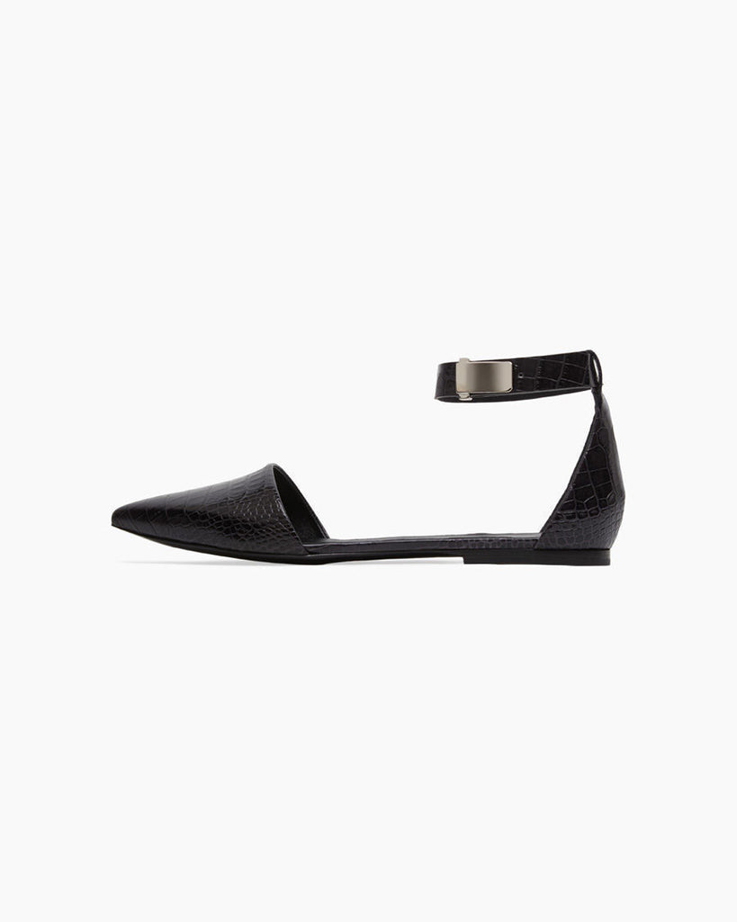 Pointy Toe Ankle-Strap Flat