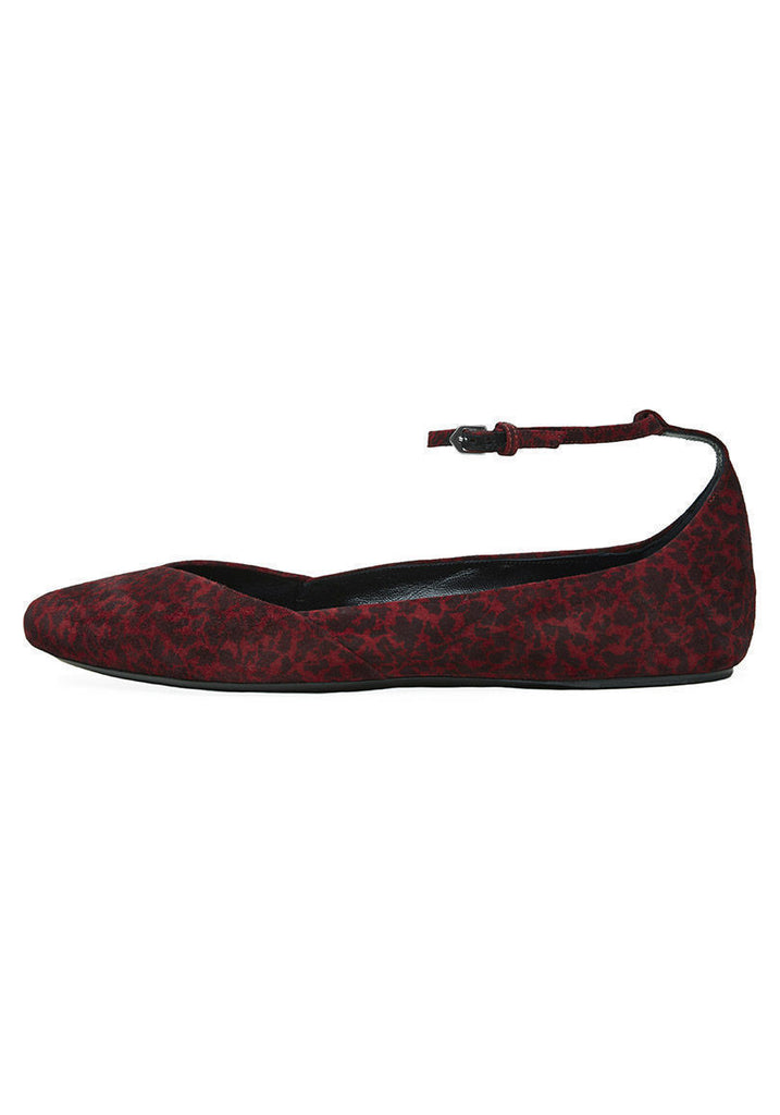 Printed Ankle-Strap Flat