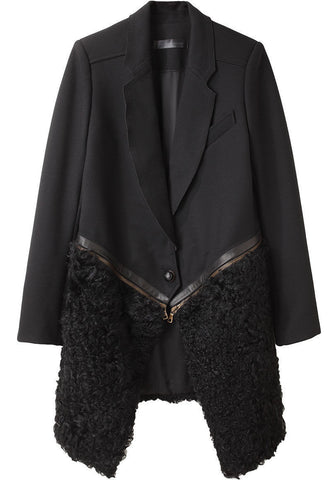 Shearling Zip Coat