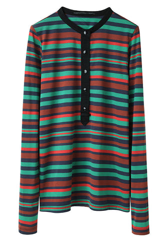Striped Jersey Henley