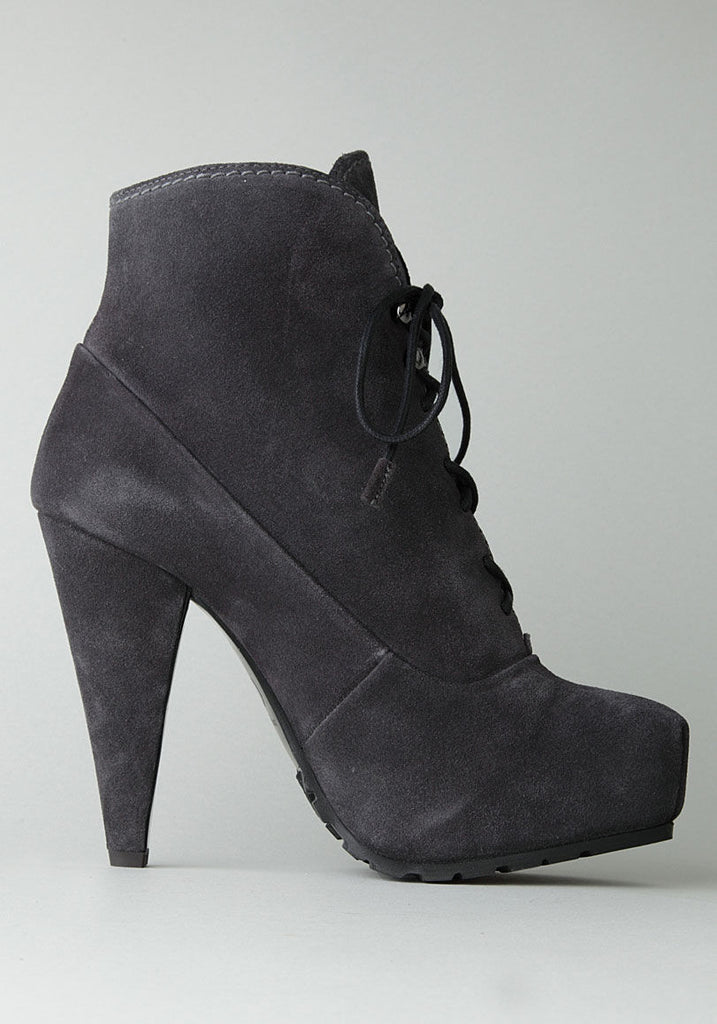 Suede Lace-Up Bootie