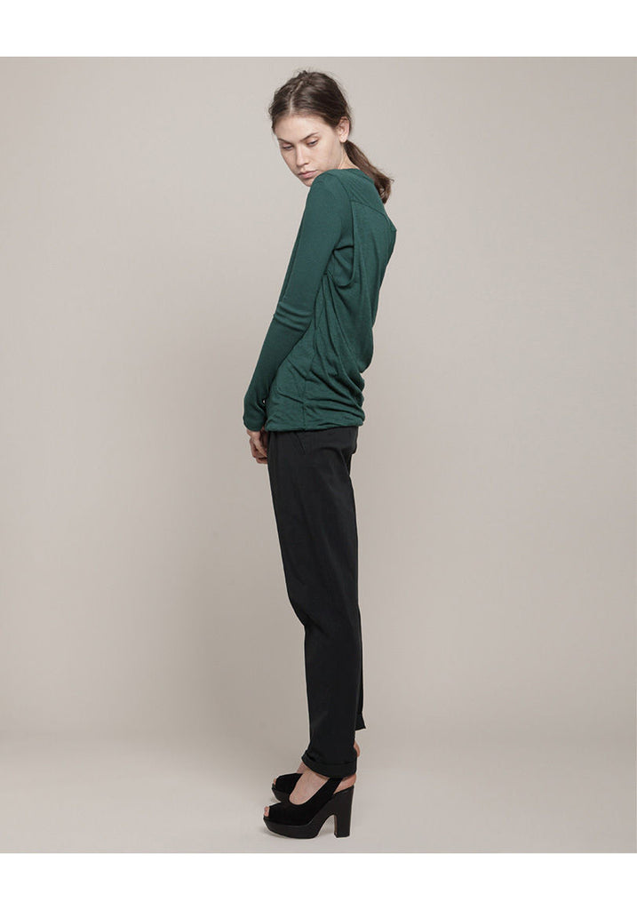 Tapered Pleated Trouser