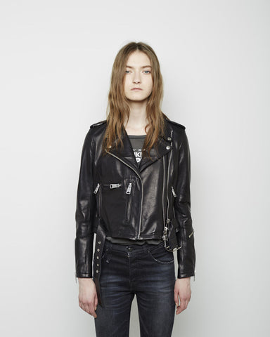 Cropped Classic Moto Jacket