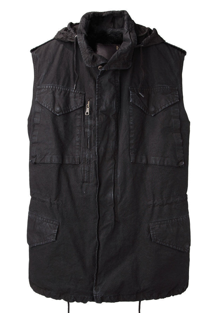 Shearling Military Vest