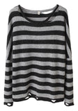 Striped Sweater w/ Holes