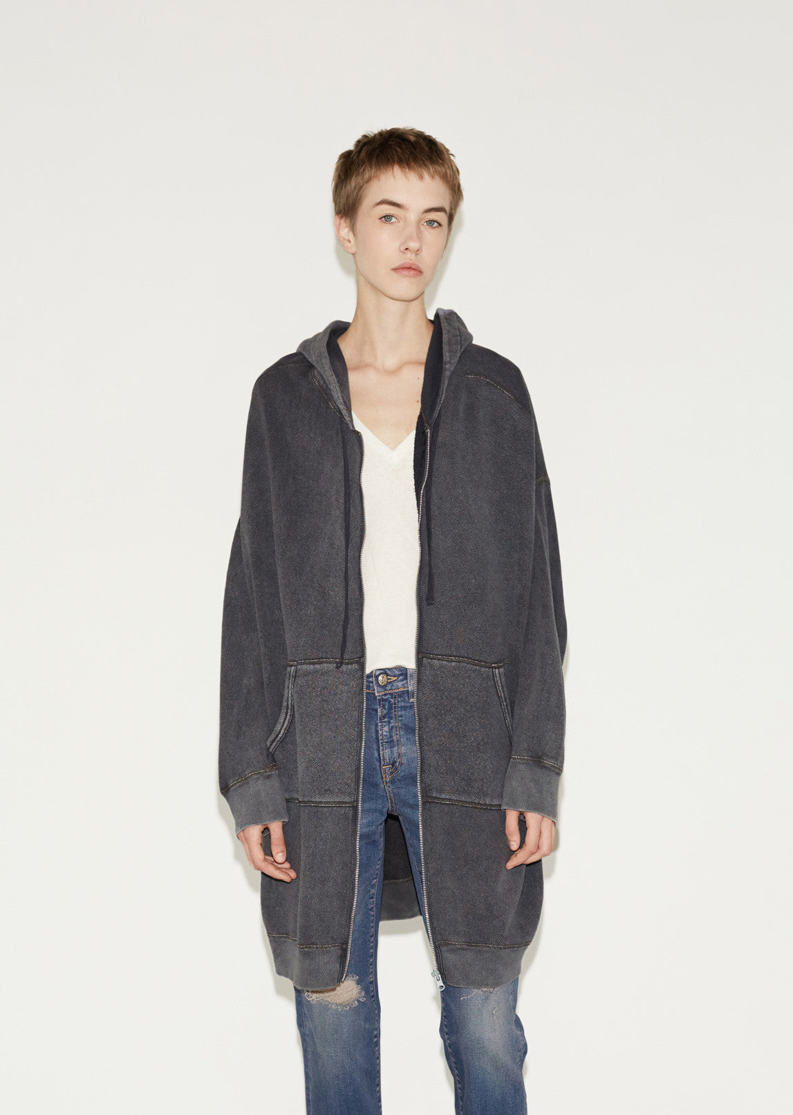 X-Oversized Zip Hoodie by R13 - La GarÁonne – La Garçonne