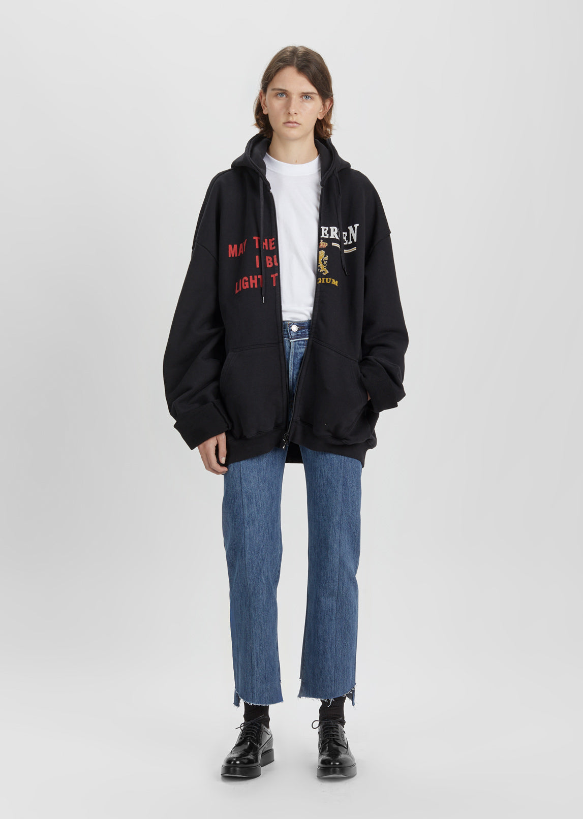 Heavy Molton Zipped Hoodie by Vetements La Gar onne